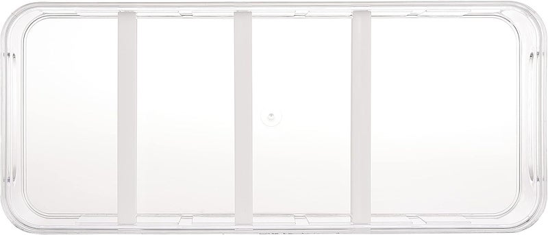 ORGANiZERS Food Storage Container With Handle - Kitchen Box Divided into 4 Lid Compartments Organizer for Spices, Jars, Packets and More — Clear 38x16.5x9.5cm - Image 5